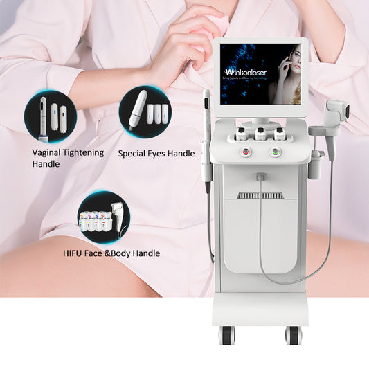 WINKONLASER 2025 Portable HIFU Machine 3D 4D 5D 7D 8D Painless Face Lifting & Body Slimming Device CE Certified