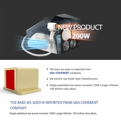 Winkonlaser Portable  1200w 1600w 755Nm/808Nm/940Nm/1064Nm Diode Laser Hair Removal Machine