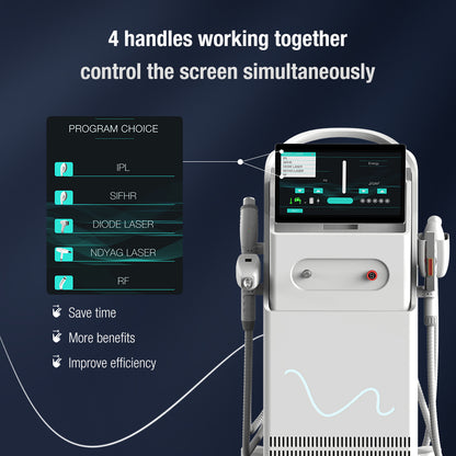 Multifunction 5 In1 IPL Diode Laser 4 Handle E-light IPL Hair Removal laser Beauty Equipment